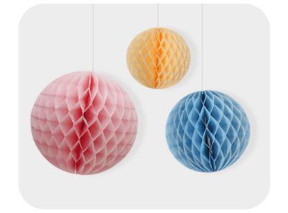 Picture of Decoration honeycomb balls set of 3pcs