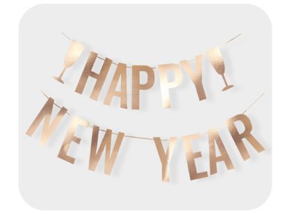 Picture of Happy New Year letter garland shining material