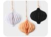 Picture of Honeycomb Hanging Christmas Decorations set of 3pcs