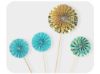 Picture of Mini paper fan cake toppers set of 4